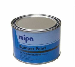 MIPA Структурная эмаль (краска) Bumper Paint по пластику (для бамперов), черная 0,5л